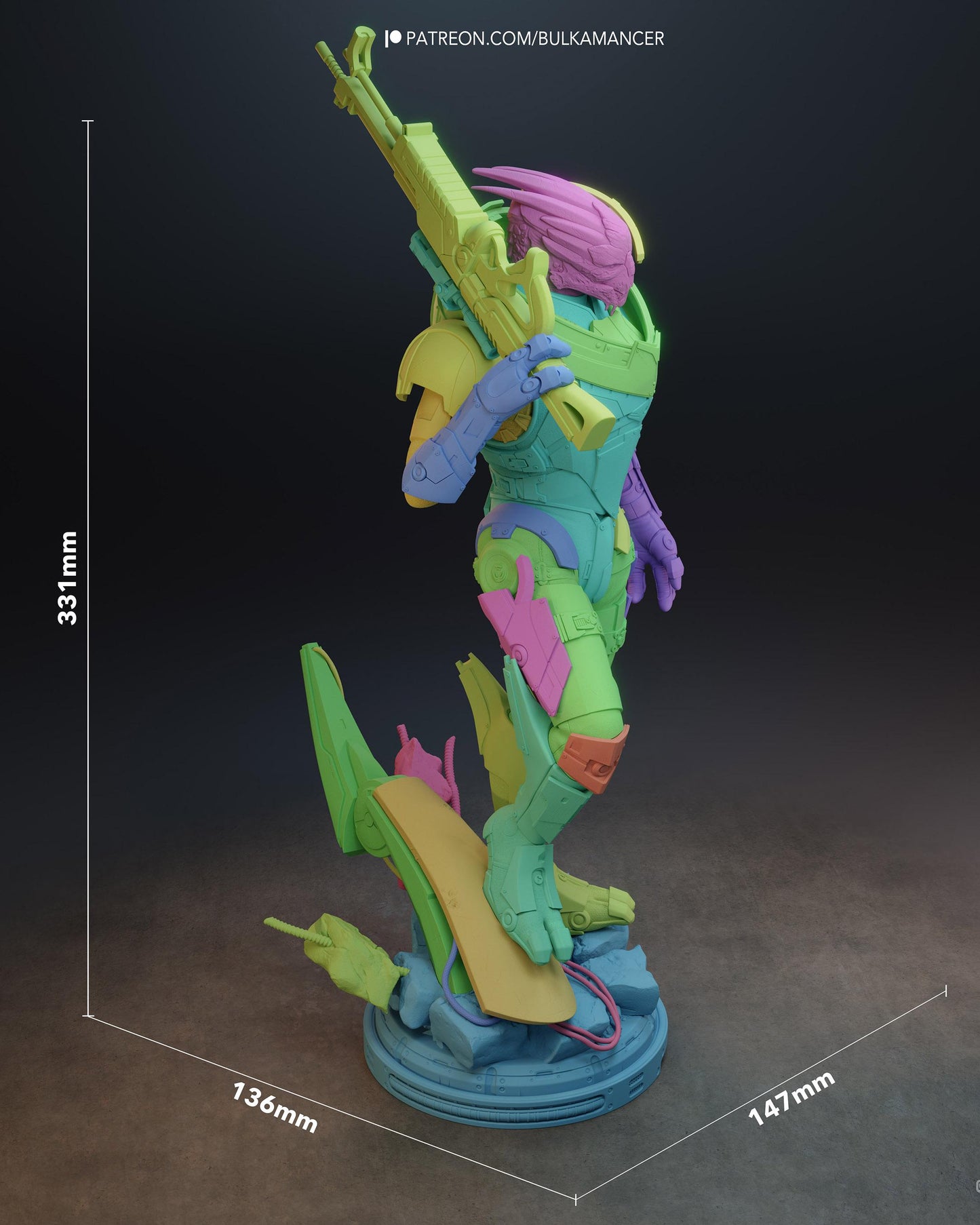 3D Model – Handpainted Resin Figure, Action Figure, inspired by Mass Effect – Marksman