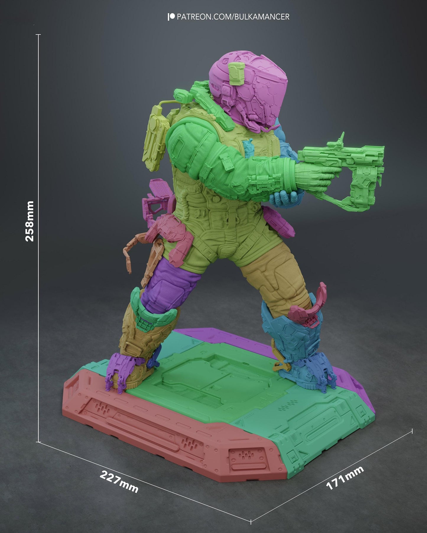 Hugh - 3D Model – Unpainted Display Figure, Action Figure, inspired by Pragmata