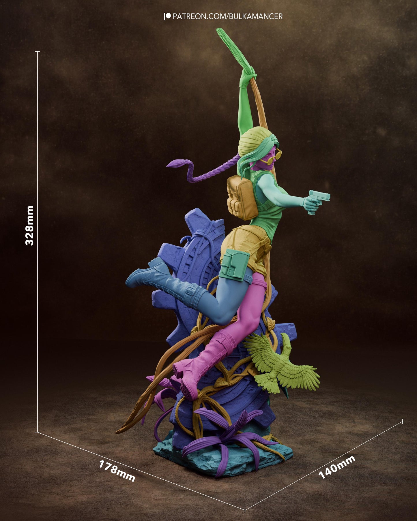 Treasure Hunteress - Painted & DIY | Resin 3D | FAN ART | Garage Kit