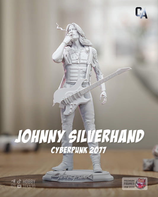 Cyber Rebel Guitarist — Painted & DIY | Resin 3D | FAN ART | Garage Kit
