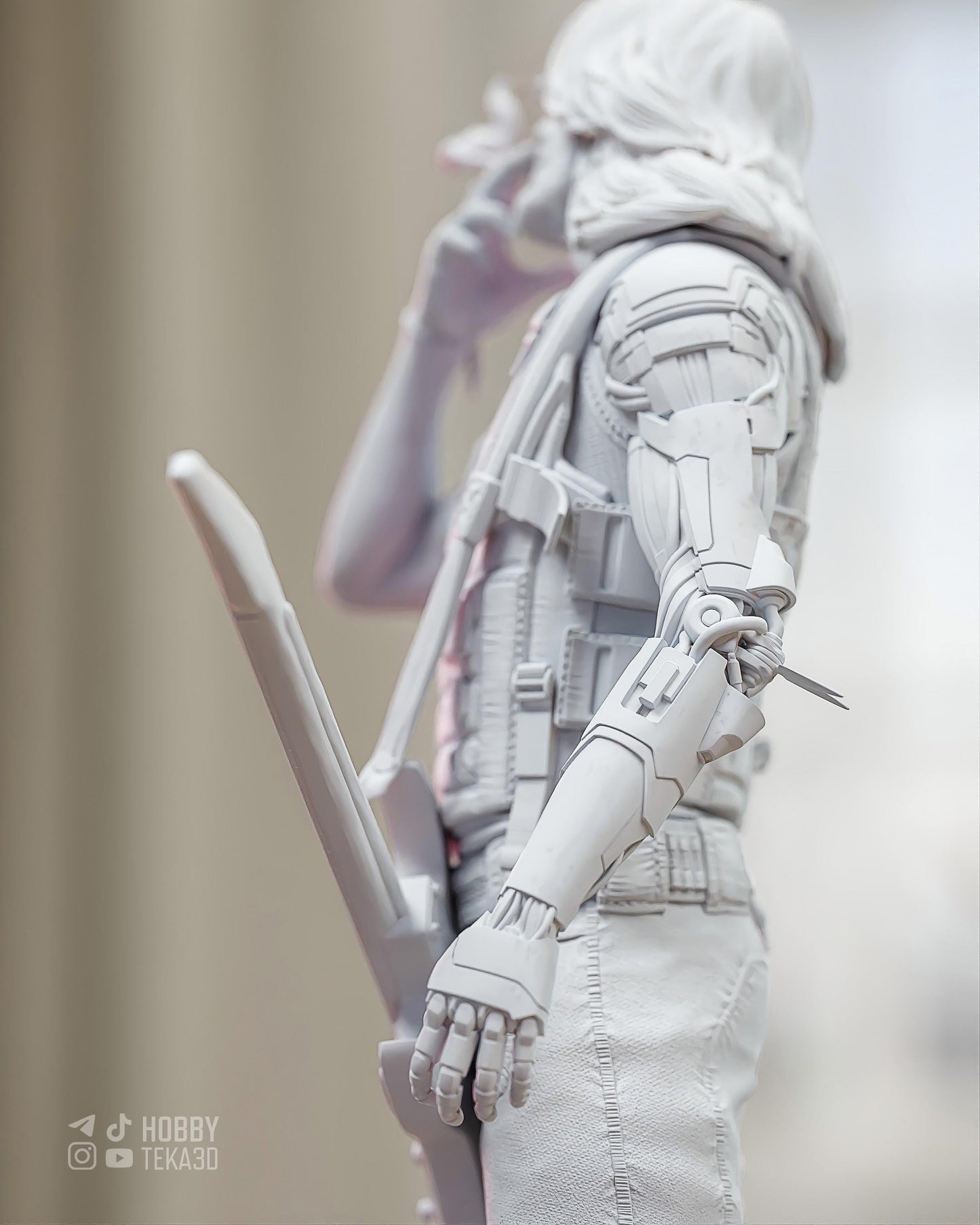 Cyber Rebel Guitarist — Painted & DIY | Resin 3D | FAN ART | Garage Kit