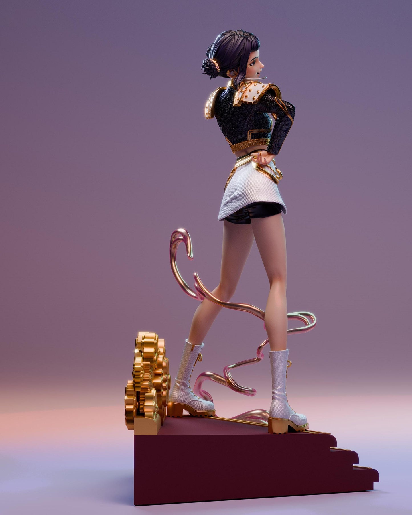 Golden Rapper — Painted & DIY | Resin 3D | FAN ART | Garage Kit
