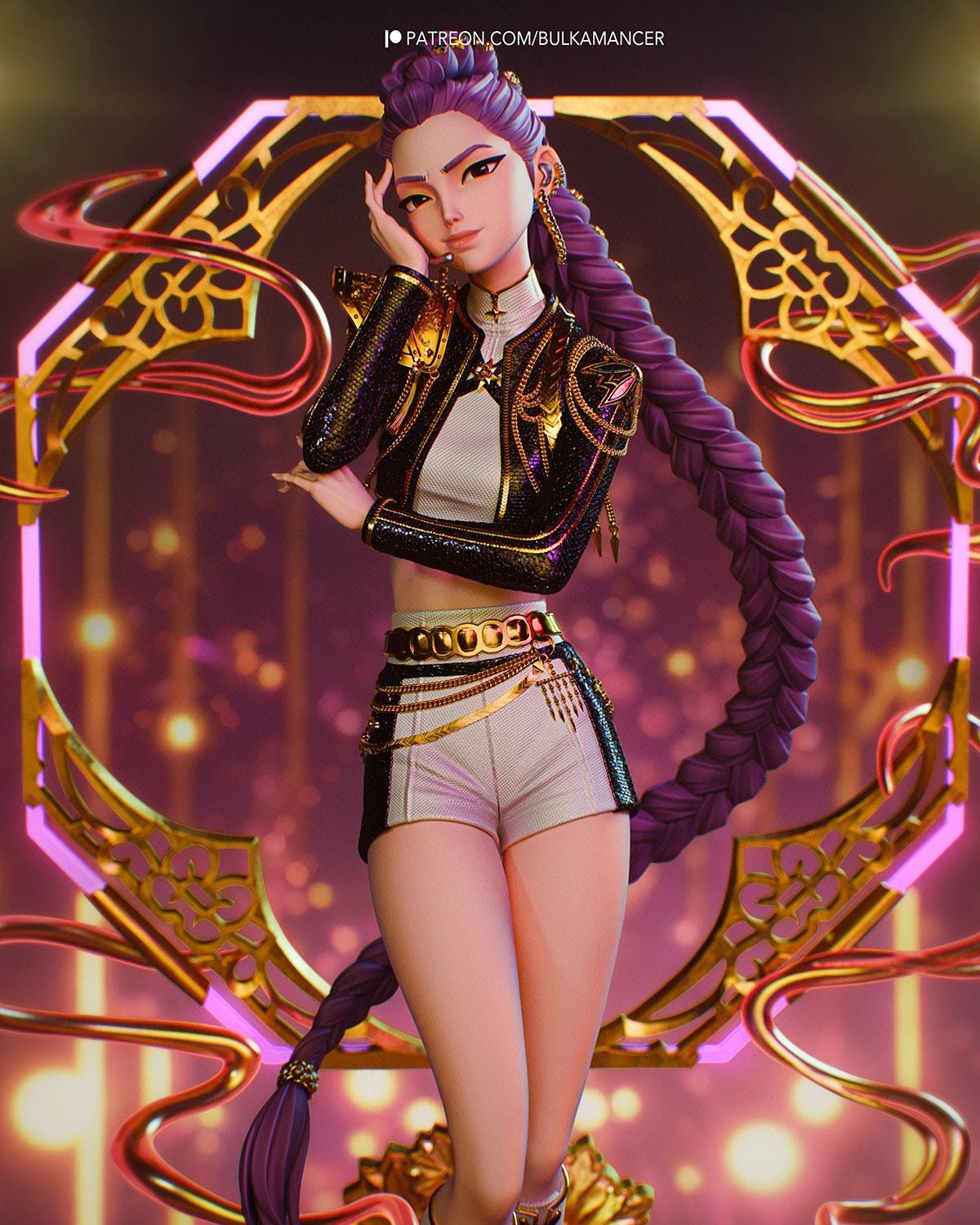 Golden Vocalist — Painted & DIY | Resin 3D | FAN ART | Garage Kit