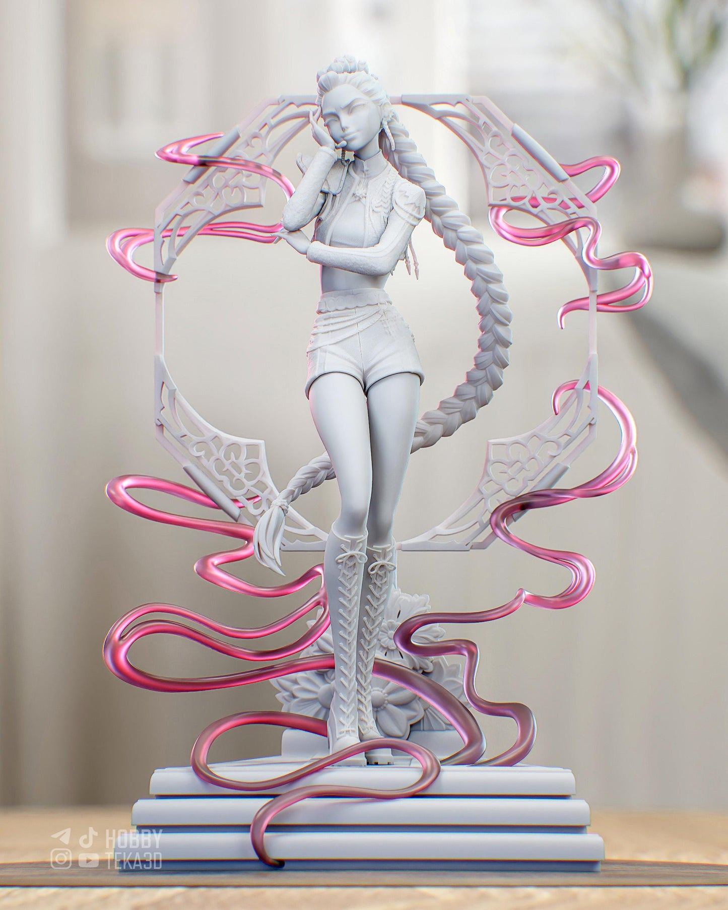 Golden Vocalist — Painted & DIY | Resin 3D | FAN ART | Garage Kit