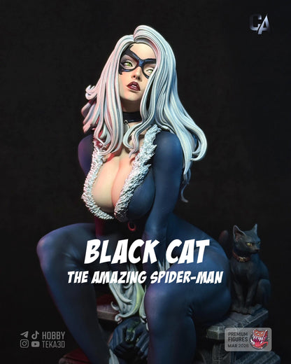 Cat Black — Painted & DIY | Resin 3D | FAN ART | Garage Kit