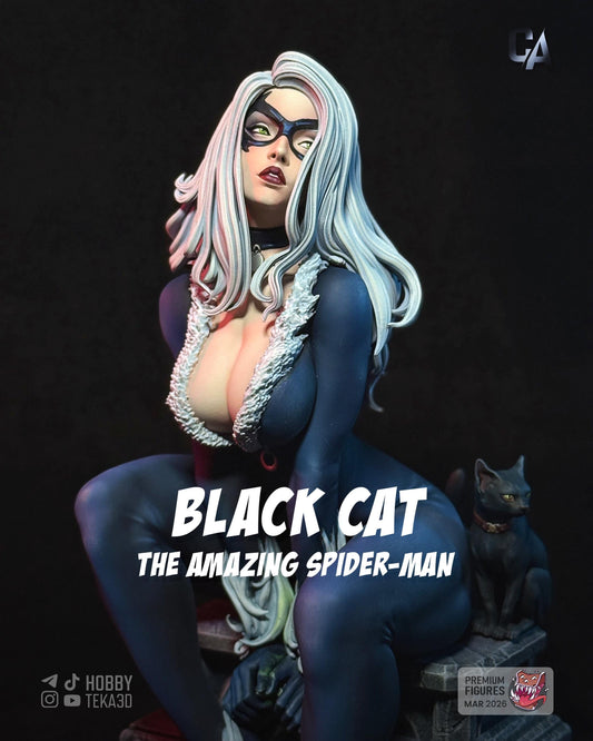 Cat Black — Painted & DIY | Resin 3D | FAN ART | Garage Kit