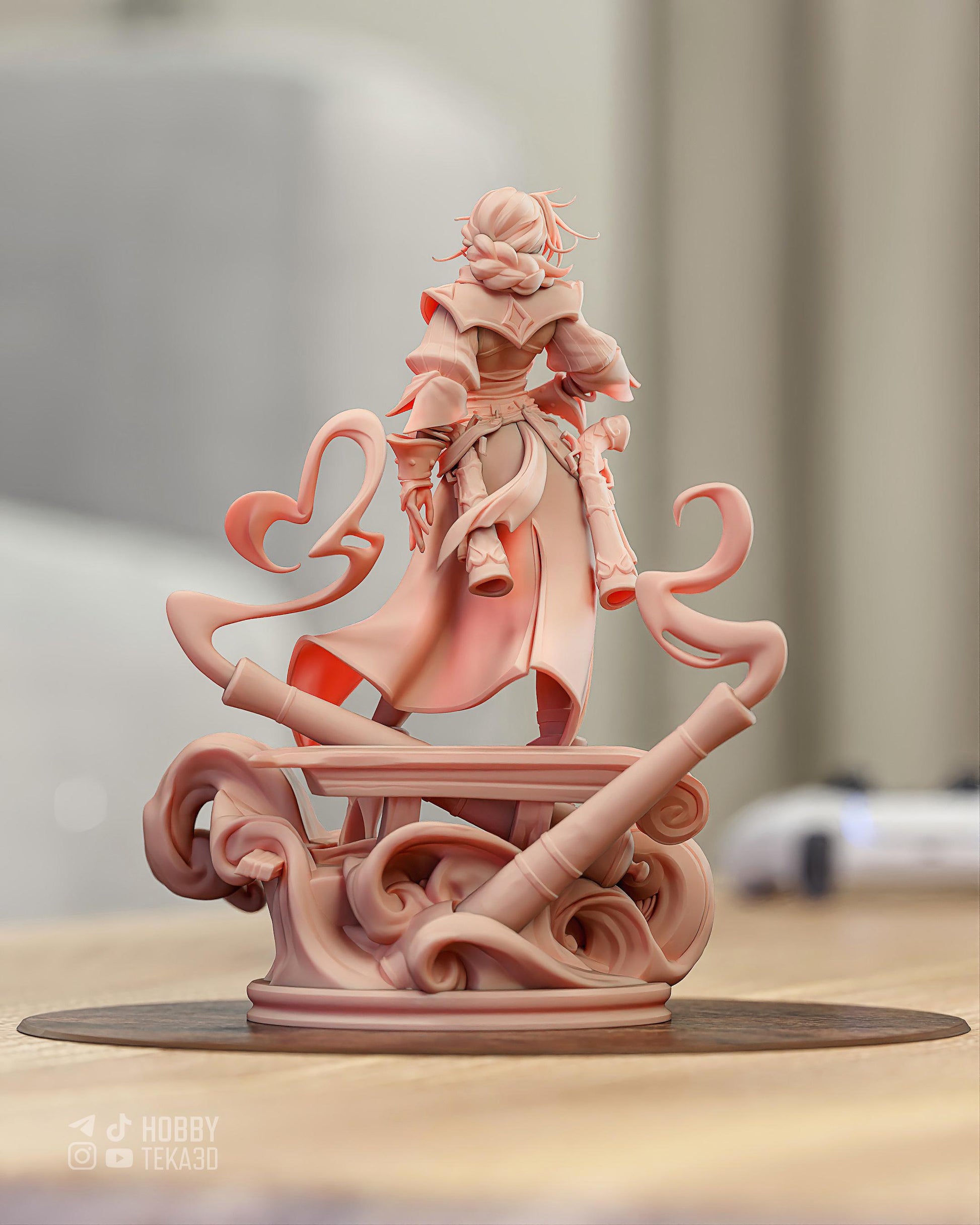 Gaming Action Figurine – Handpainted Resin Figure or DIY Model Kit, inspired by League of Legends Miss Fortune