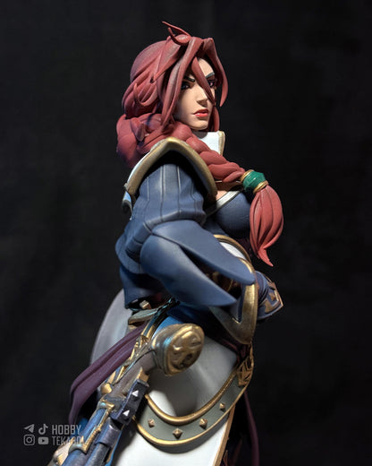 Gaming Action Figurine – Handpainted Resin Figure or DIY Model Kit, inspired by League of Legends Miss Fortune
