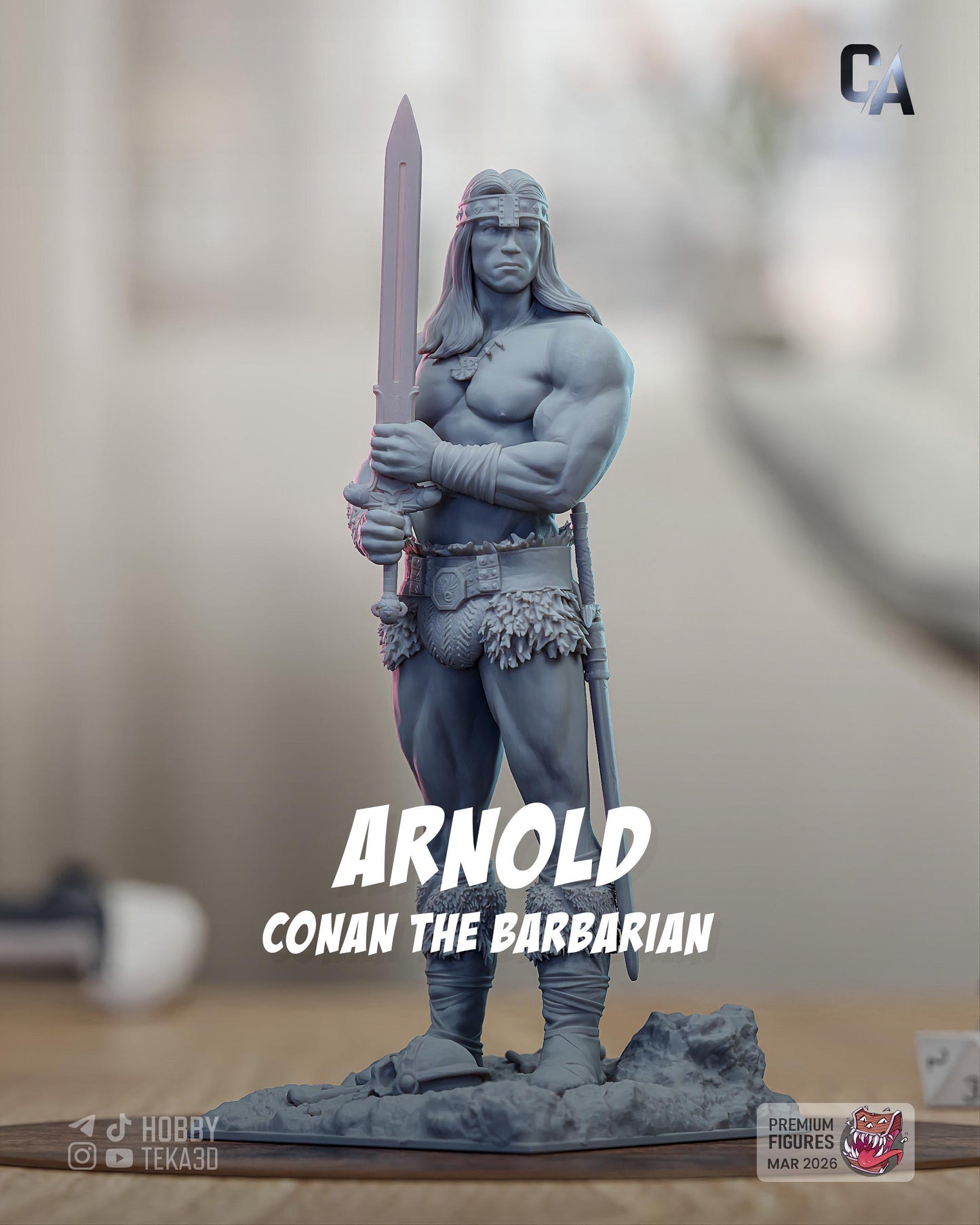 Barbarian Warrior — Painted & DIY | Resin 3D | FAN ART | Garage Kit