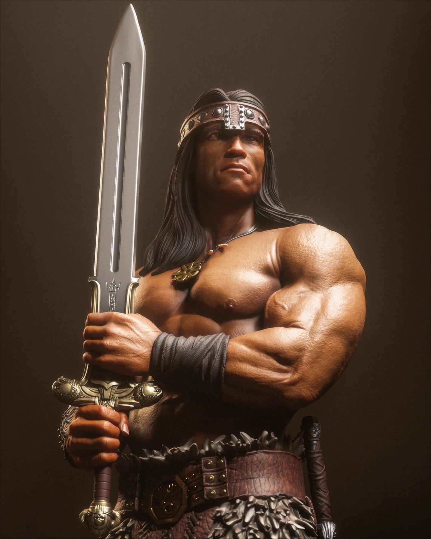 Barbarian Warrior — Painted & DIY | Resin 3D | FAN ART | Garage Kit