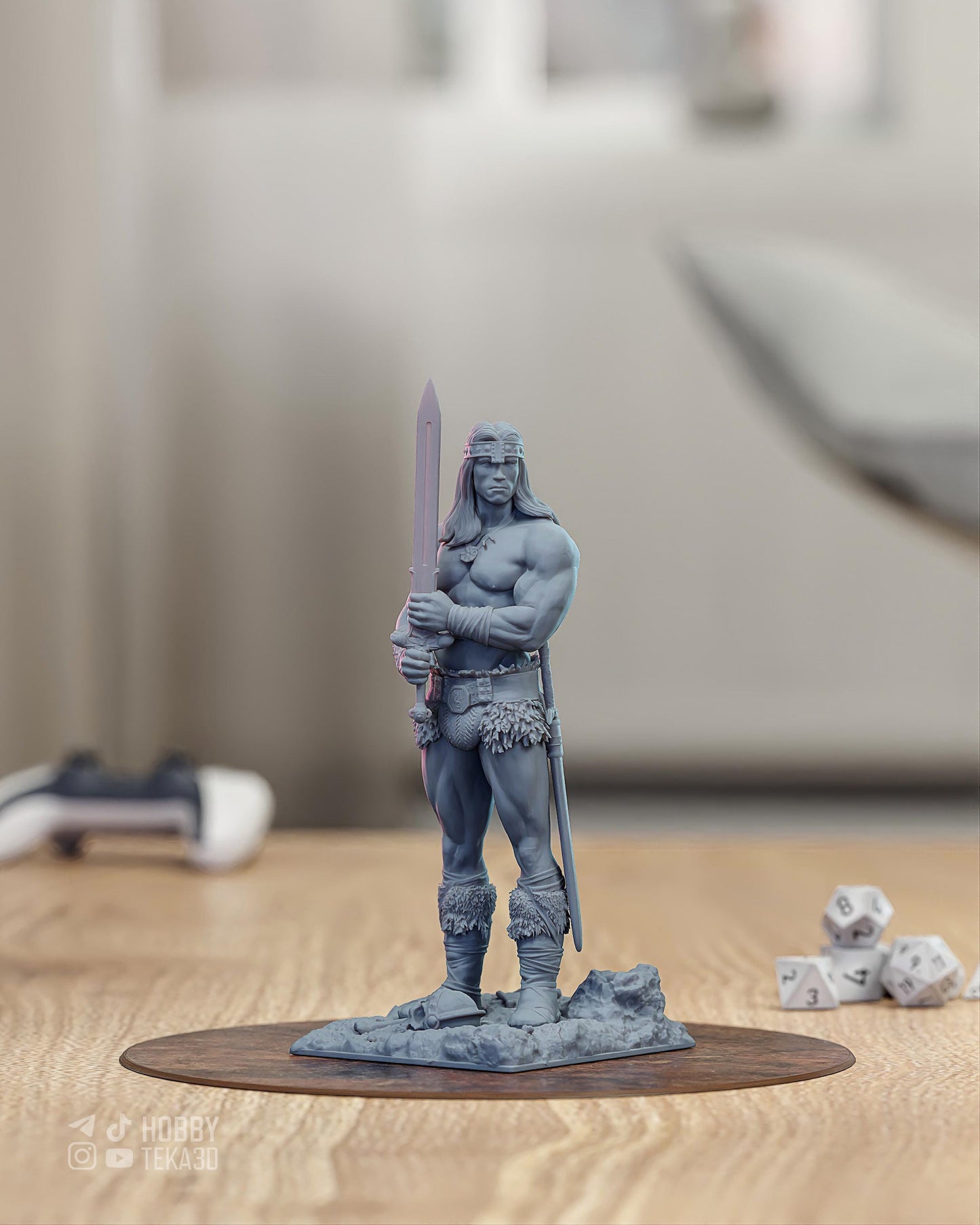 Barbarian Warrior — Painted & DIY | Resin 3D | FAN ART | Garage Kit
