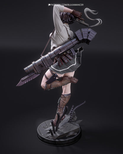 Gunslinger Lady — Painted & DIY | Resin 3D | FAN ART | Garage Kit