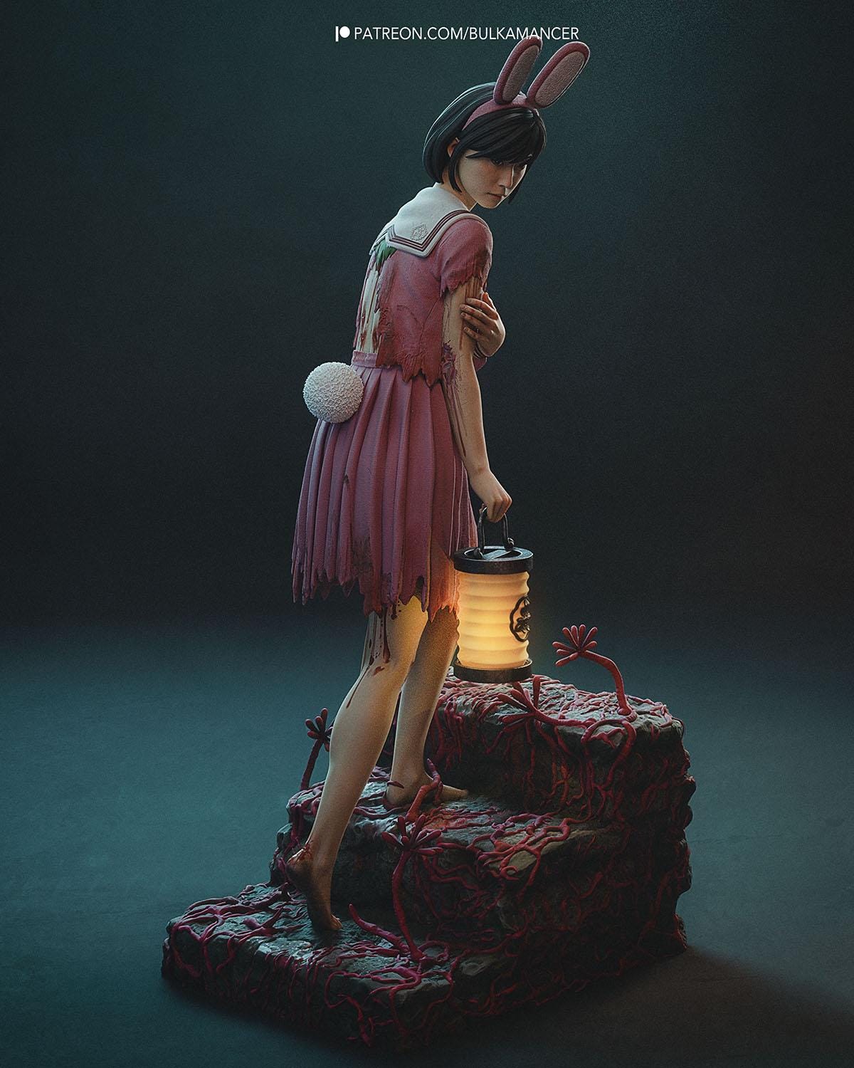 Gaming Action Figurine – Handpainted Resin Figure or DIY Model Kit, inspired by Silent Hill f Hinako Shimizu