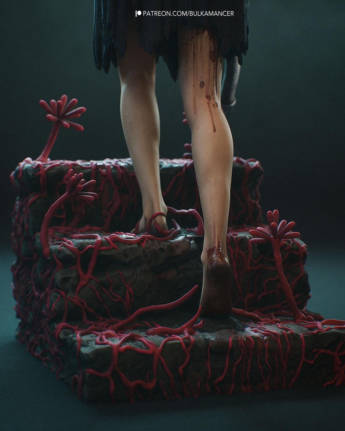 Gaming Action Figurine – Handpainted Resin Figure or DIY Model Kit, inspired by Silent Hill f Hinako Shimizu