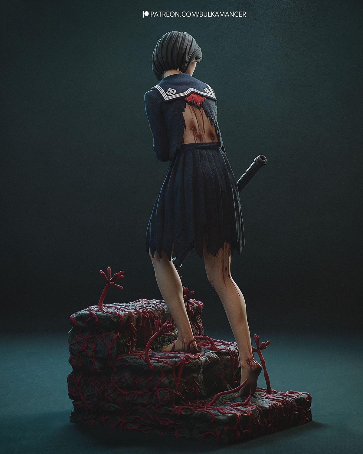 Gaming Action Figurine – Handpainted Resin Figure or DIY Model Kit, inspired by Silent Hill f Hinako Shimizu