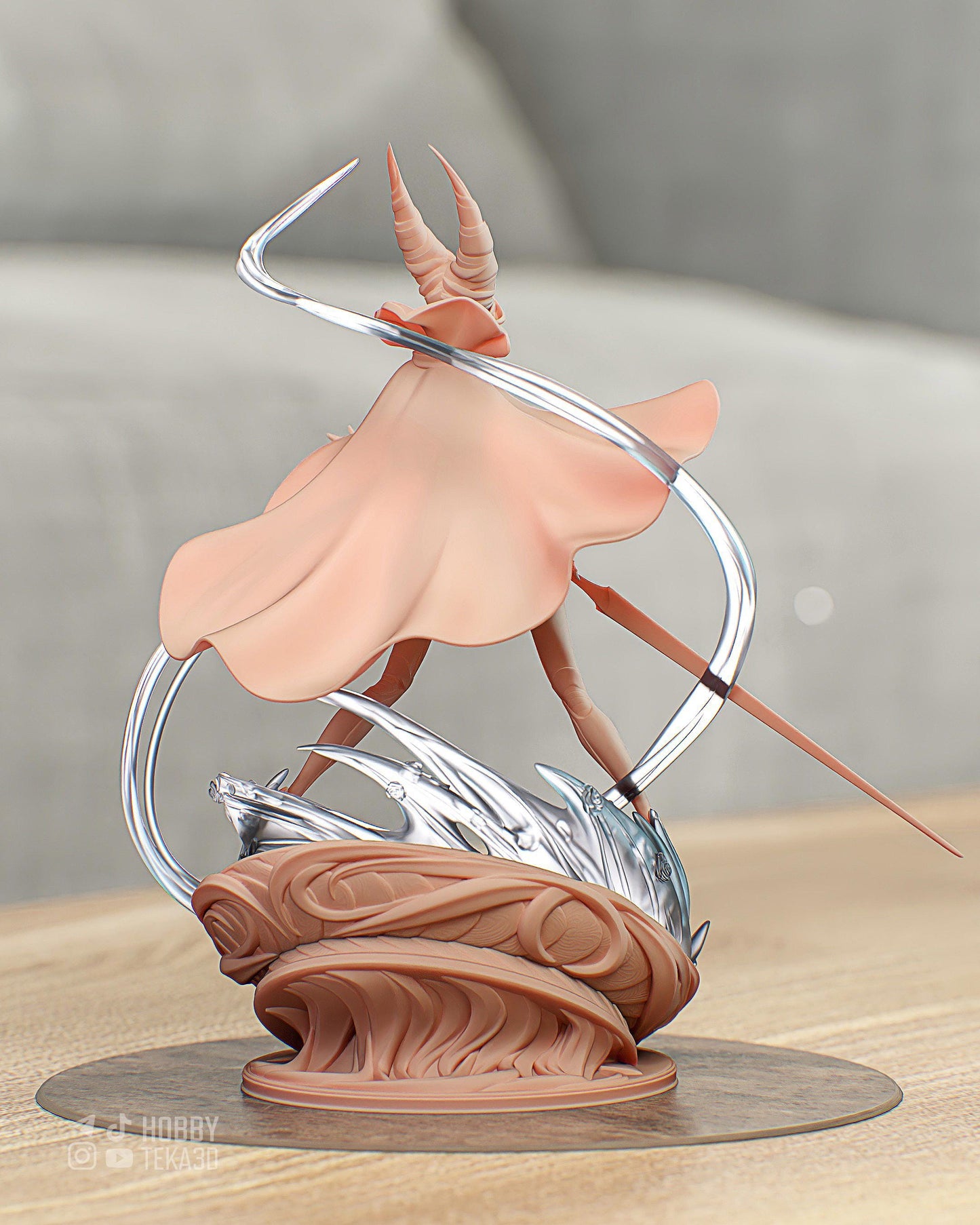 Gaming Action Figurine – Handpainted Resin Figure or DIY Model Kit, inspired by Hollow Knight: Silksong Hornet