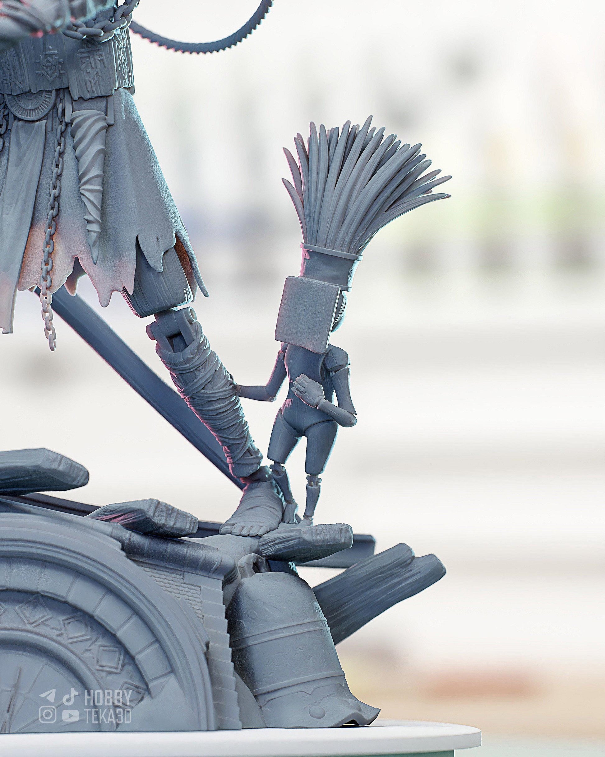 Gaming Action Figurine – Handpainted Resin Figure or DIY Model Kit, inspired by Clair Obscur: Expedition 33 Monoco