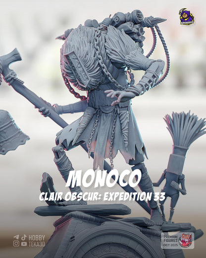 Gaming Action Figurine – Handpainted Resin Figure or DIY Model Kit, inspired by Clair Obscur: Expedition 33 Monoco