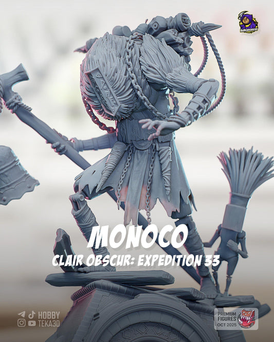 Gaming Action Figurine – Handpainted Resin Figure or DIY Model Kit, inspired by Clair Obscur: Expedition 33 Monoco
