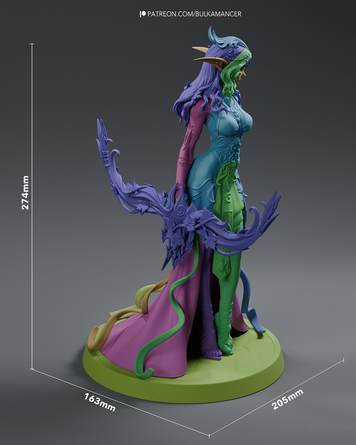 Gaming Action Figurine – Handpainted Resin Figure or DIY Model Kit, inspired by World of Warcraft Tyrande Whisperwind