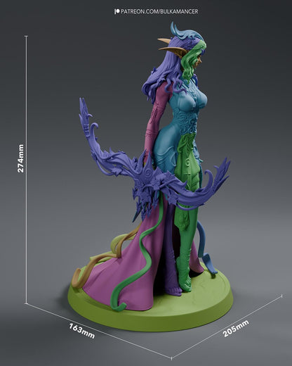Gaming Action Figurine – Handpainted Resin Figure or DIY Model Kit, inspired by World of Warcraft Tyrande Whisperwind