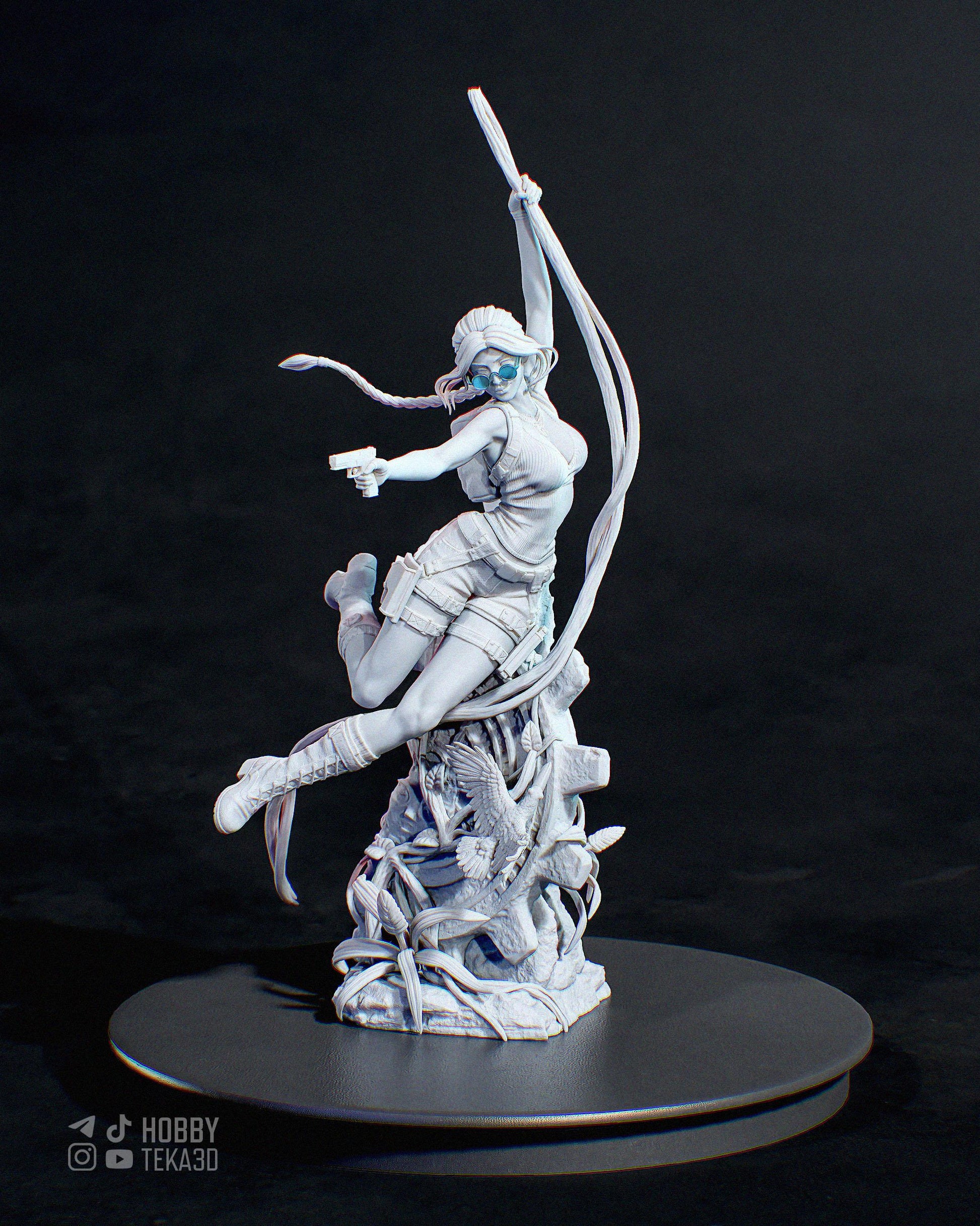 Treasure Hunteress - Painted & DIY | Resin 3D | FAN ART | Garage Kit