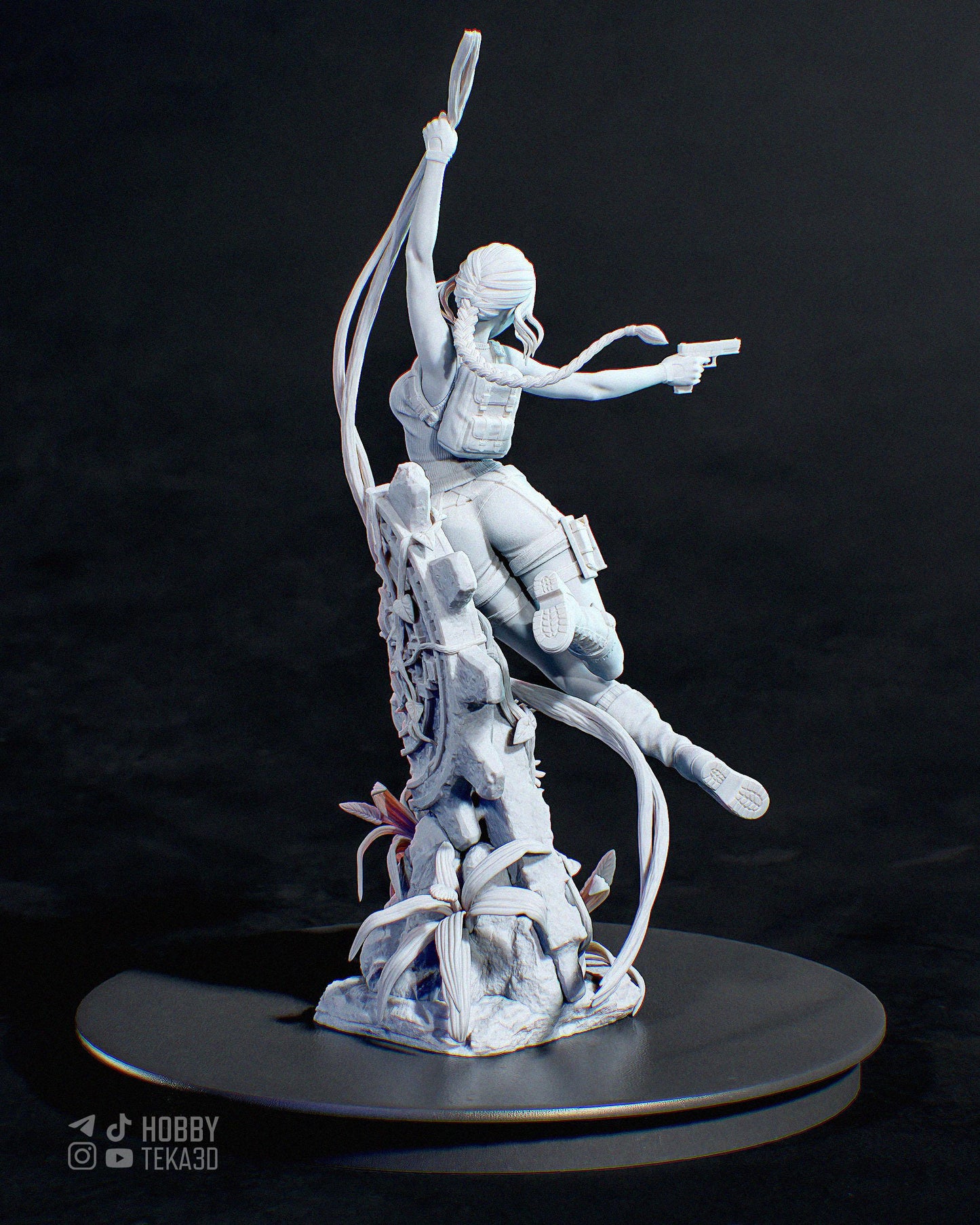 Treasure Hunteress - Painted & DIY | Resin 3D | FAN ART | Garage Kit