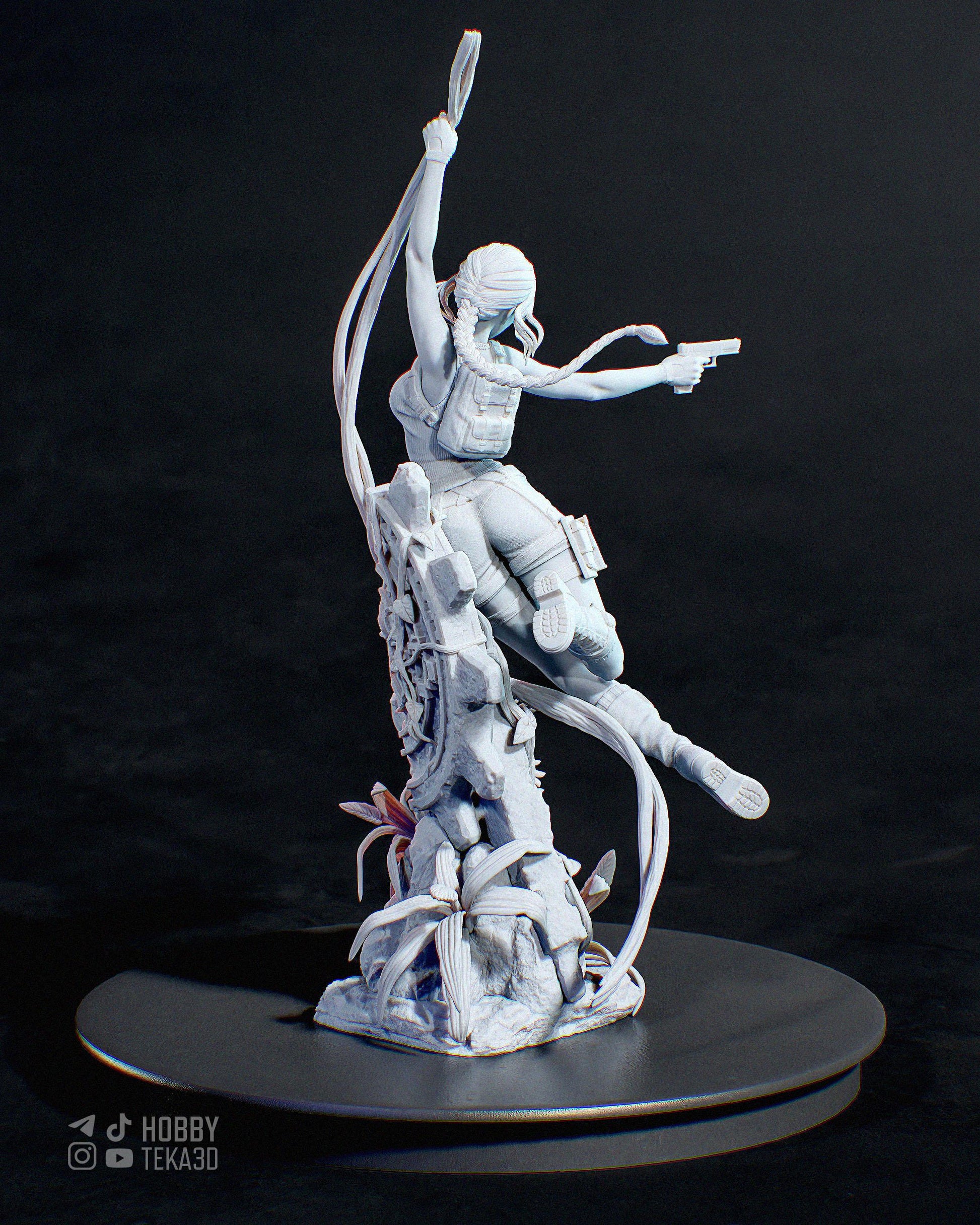 Treasure Hunteress - Painted & DIY | Resin 3D | FAN ART | Garage Kit