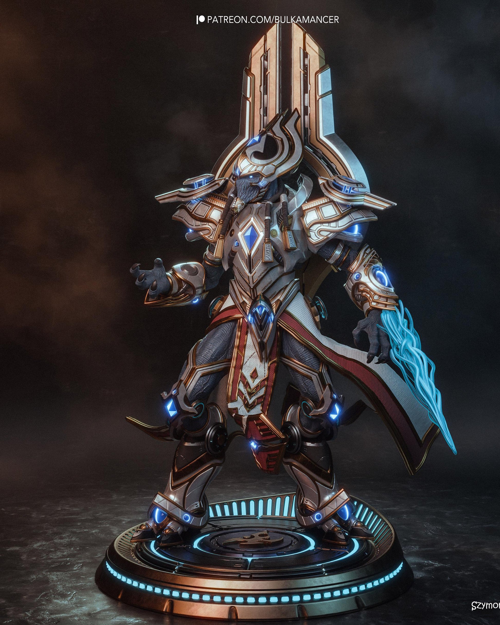 Gaming Action Figurine – Handpainted Resin Figure or DIY Model Kit, inspired by StarCraft Artanis