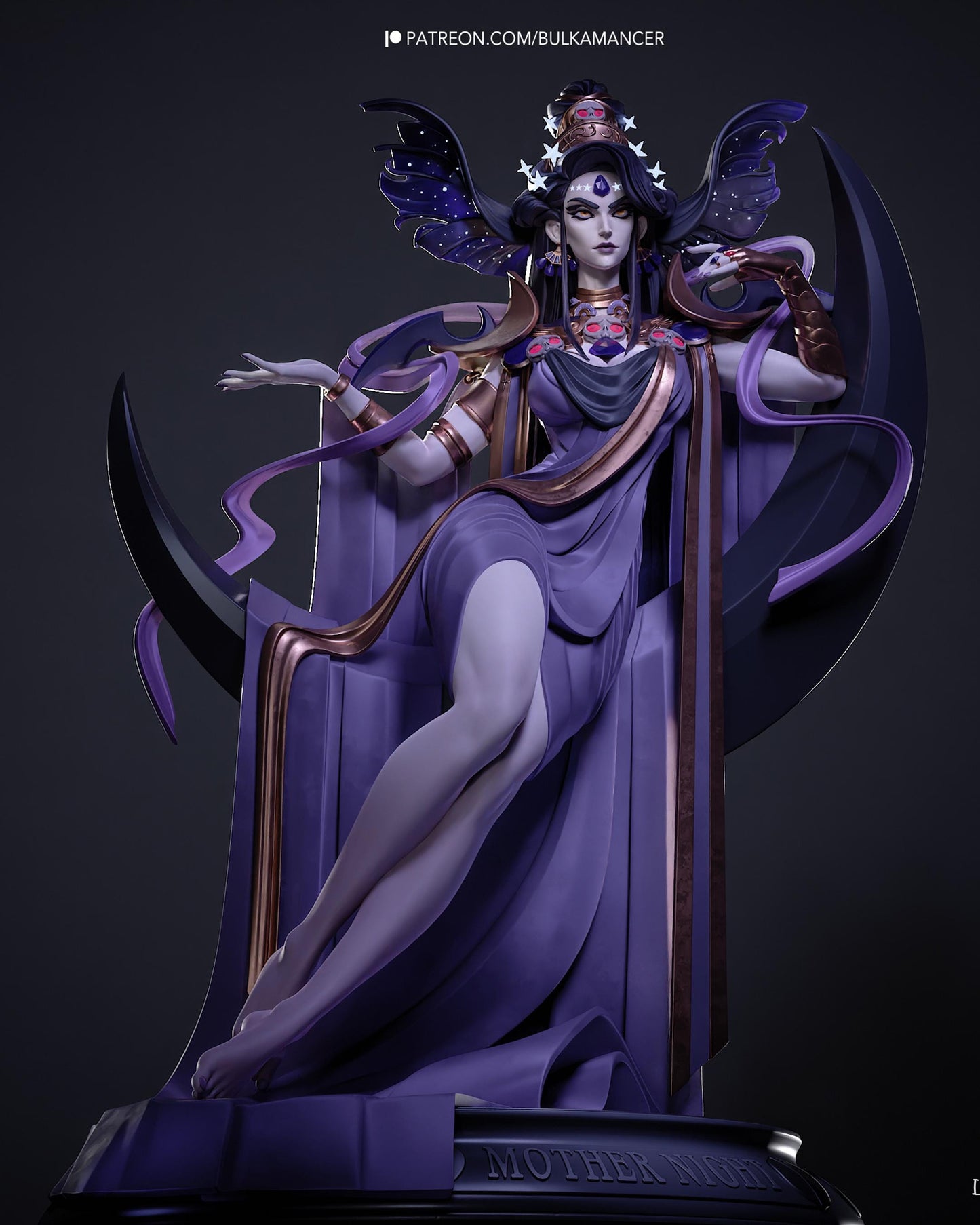 Gaming Action Figurine – Handpainted Resin Figure or DIY Model Kit, inspired by Hades Nyx