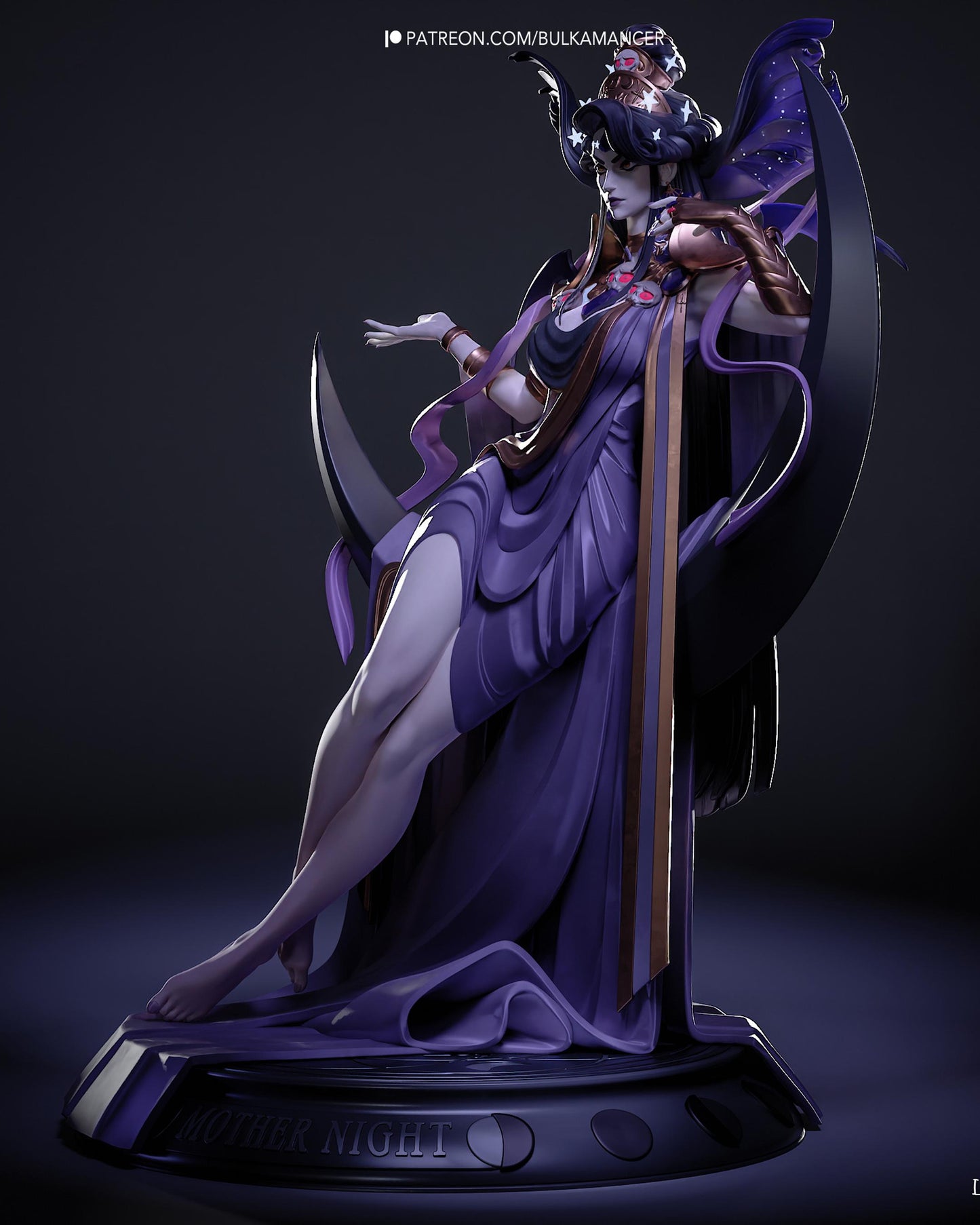Gaming Action Figurine – Handpainted Resin Figure or DIY Model Kit, inspired by Hades Nyx
