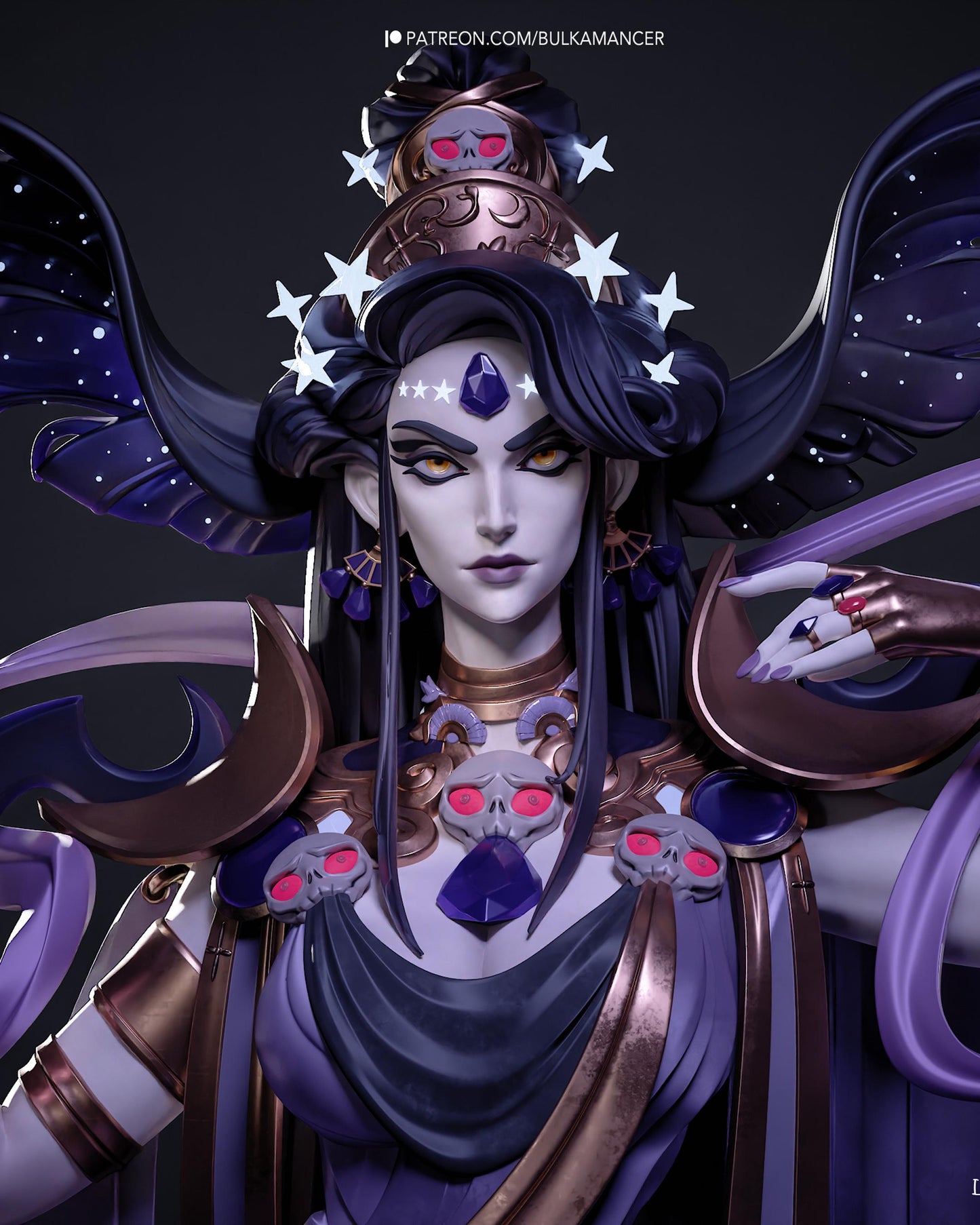 Gaming Action Figurine – Handpainted Resin Figure or DIY Model Kit, inspired by Hades Nyx