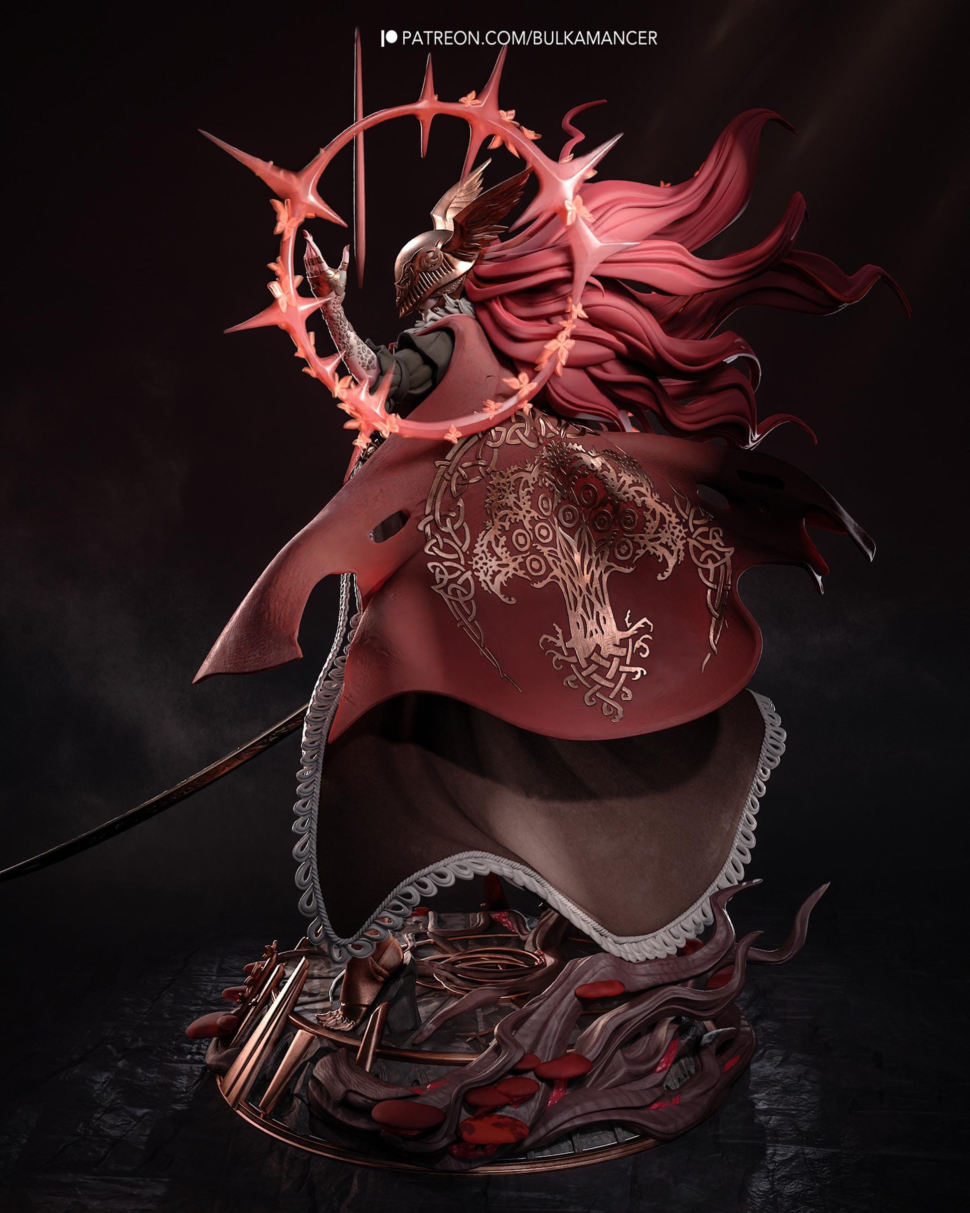 Gaming Action Figurine – Handpainted Resin Figure or DIY Model Kit, inspired by Elden Ring Malenia