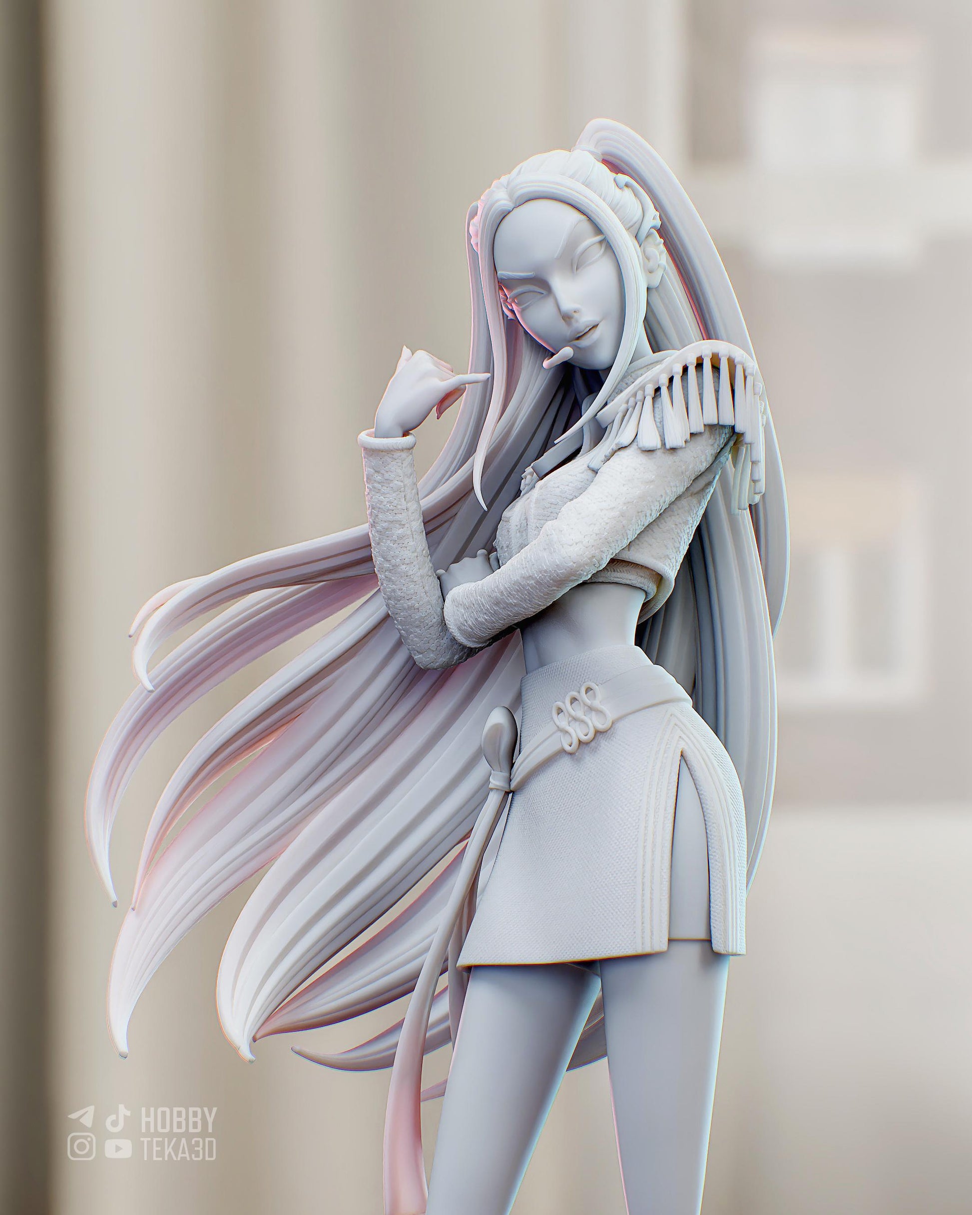 Golden Dancer — Painted & DIY | Resin 3D | FAN ART | Garage Kit
