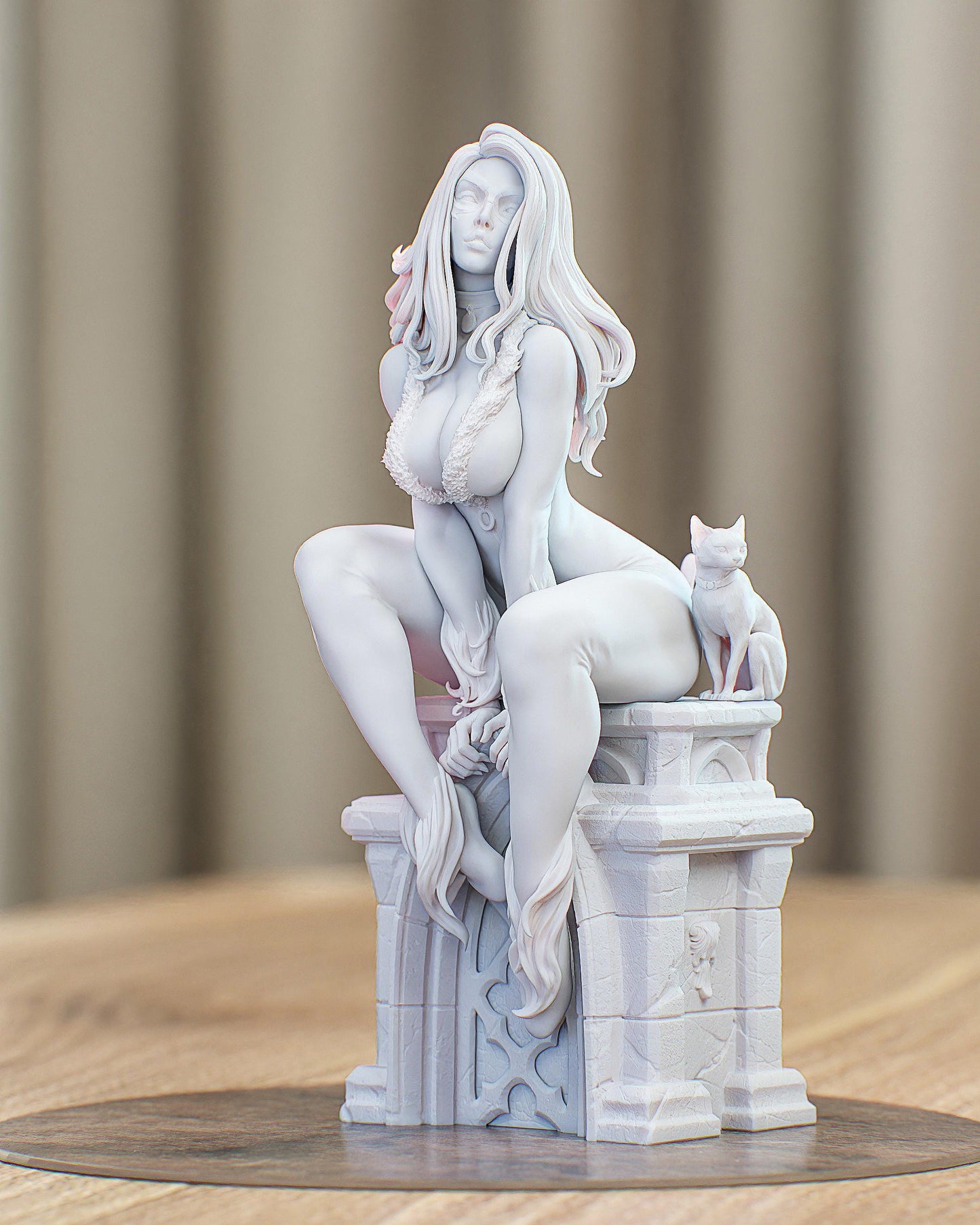 Cat Black — Painted & DIY | Resin 3D | FAN ART | Garage Kit