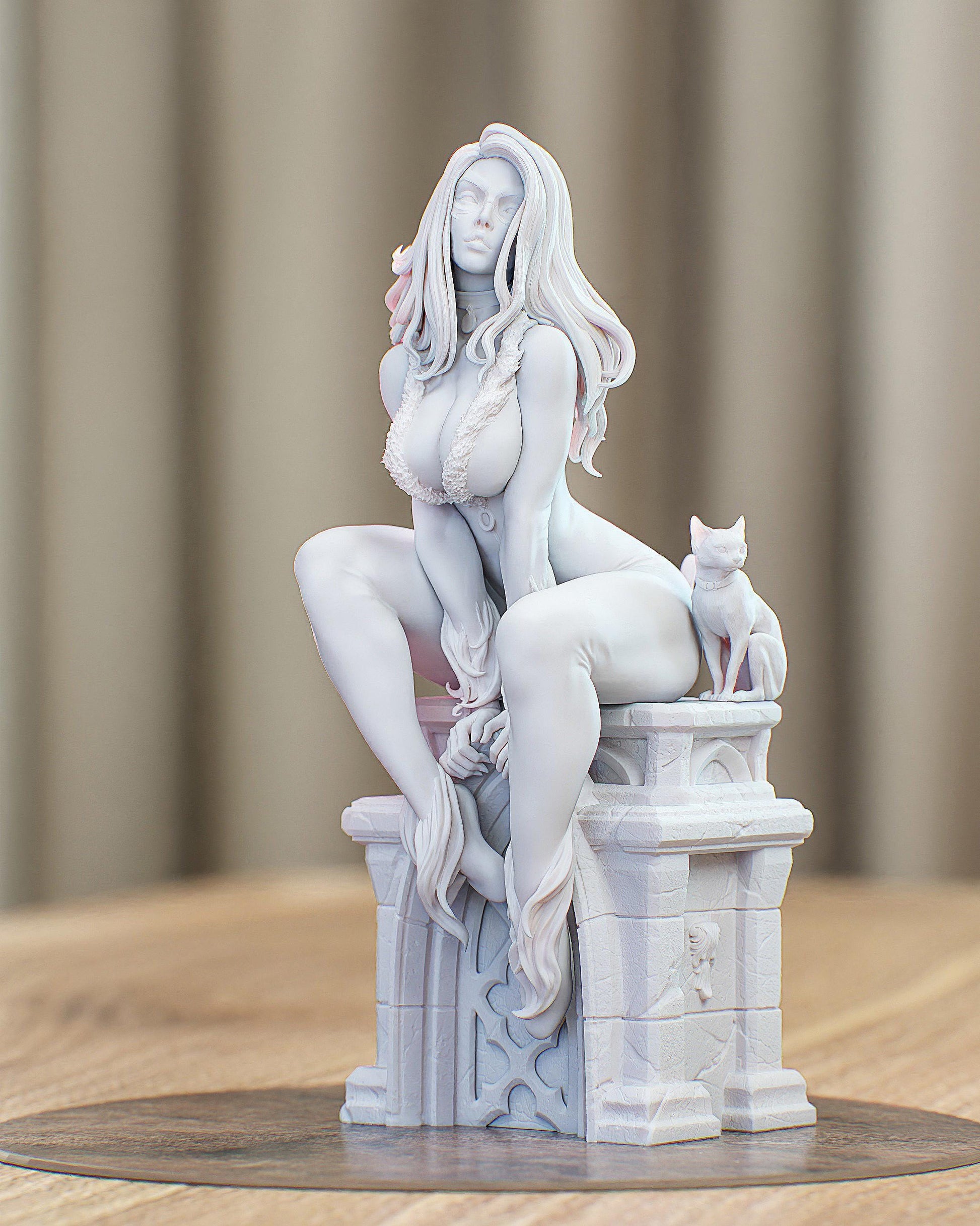 Cat Black — Painted & DIY | Resin 3D | FAN ART | Garage Kit