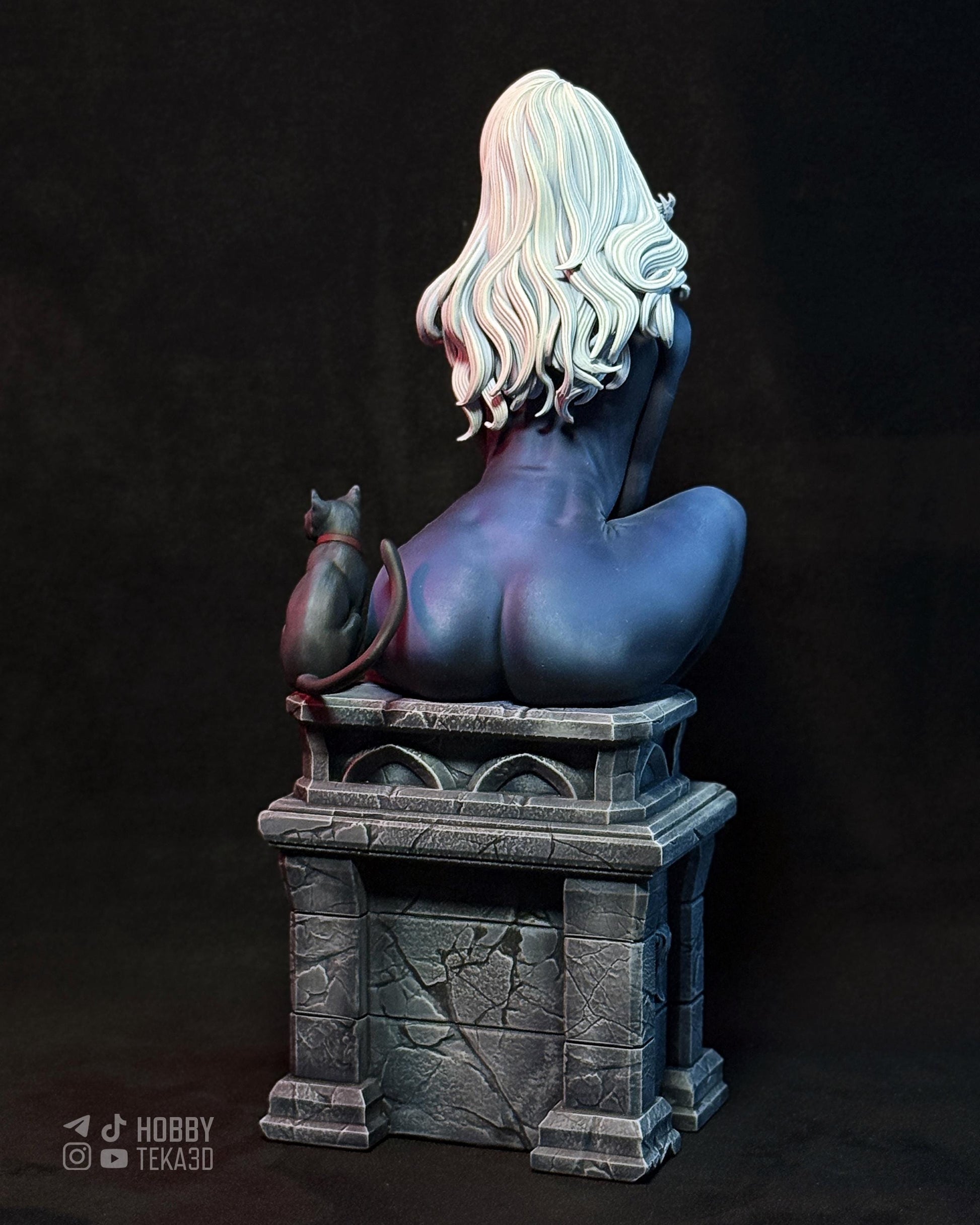 Cat Black — Painted & DIY | Resin 3D | FAN ART | Garage Kit