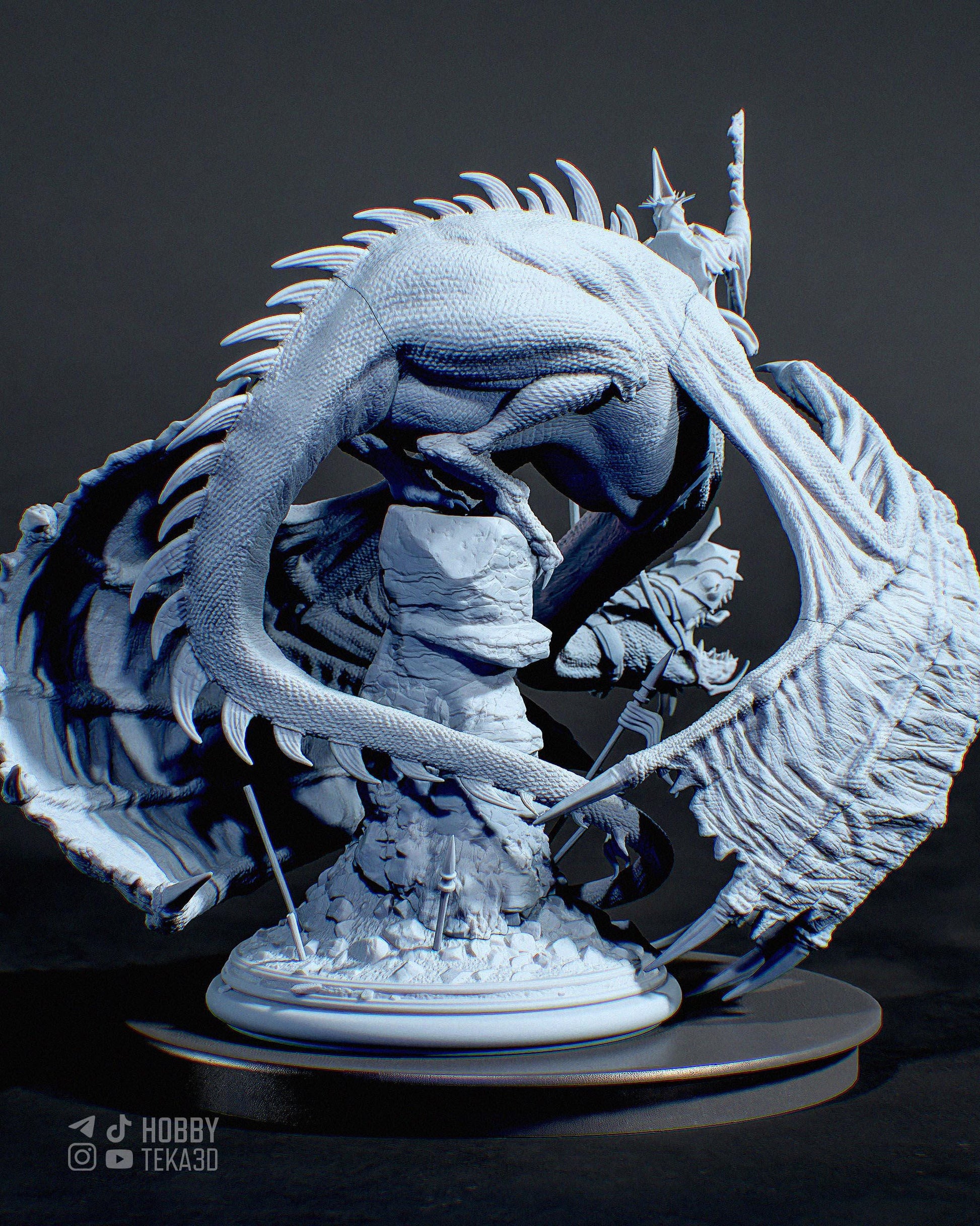 Movie Action Figurine – Handpainted Resin Figure or DIY Model Kit, inspired by The Lord of the Rings Witch-King of Angmar