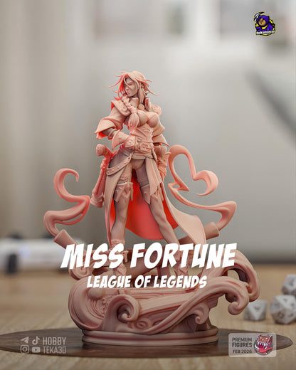 Gaming Action Figurine – Handpainted Resin Figure or DIY Model Kit, inspired by League of Legends Miss Fortune