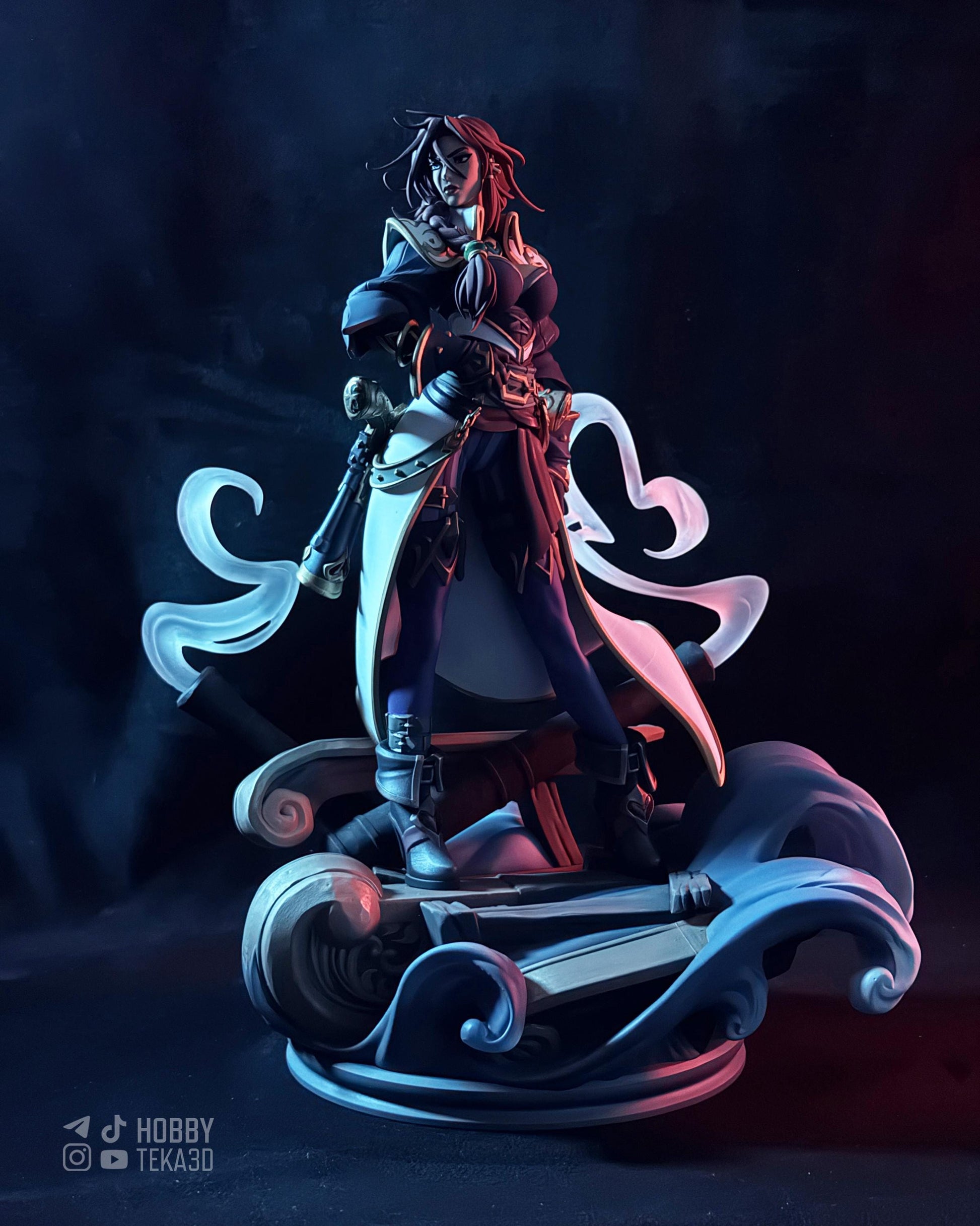Gaming Action Figurine – Handpainted Resin Figure or DIY Model Kit, inspired by League of Legends Miss Fortune