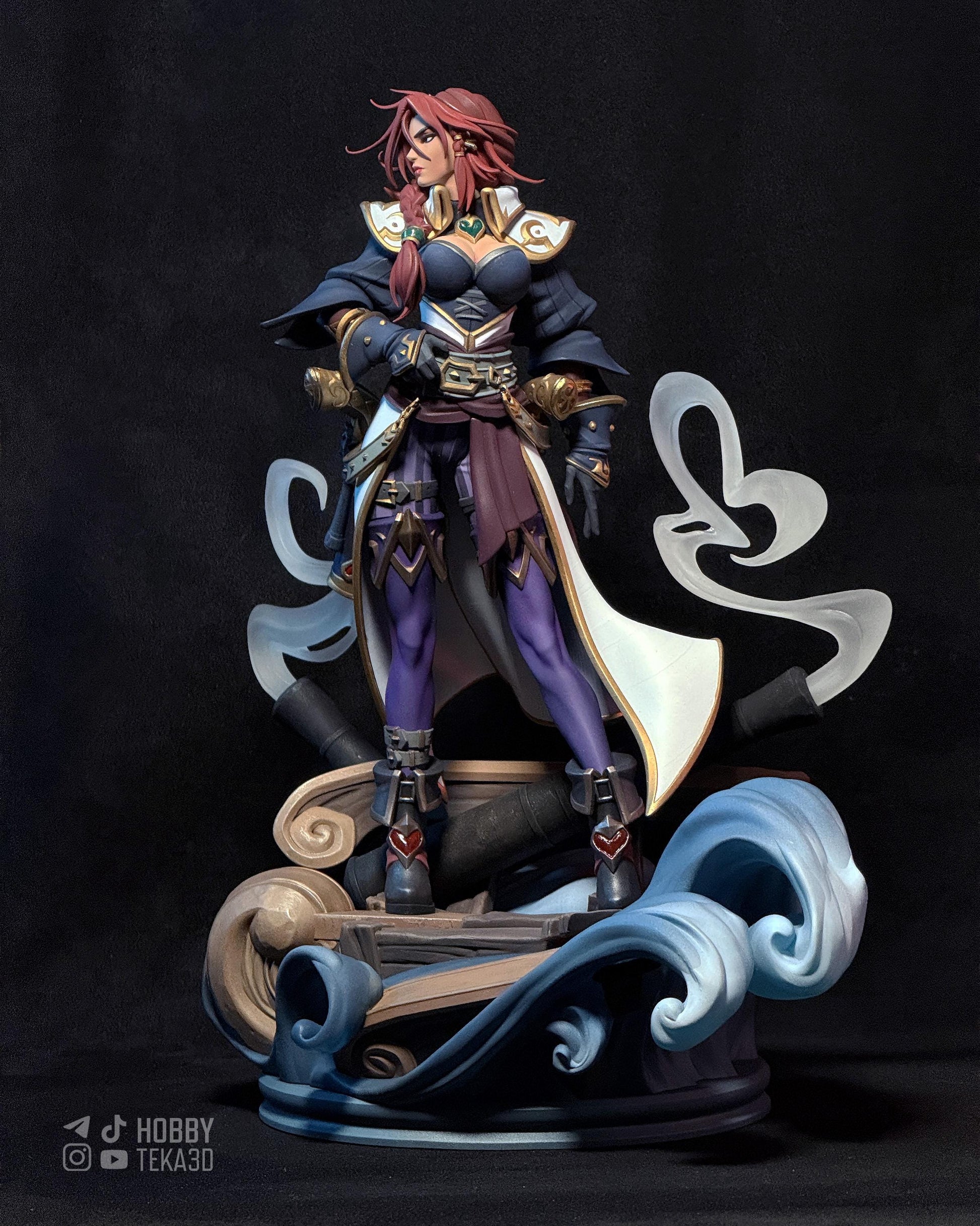 Gaming Action Figurine – Handpainted Resin Figure or DIY Model Kit, inspired by League of Legends Miss Fortune