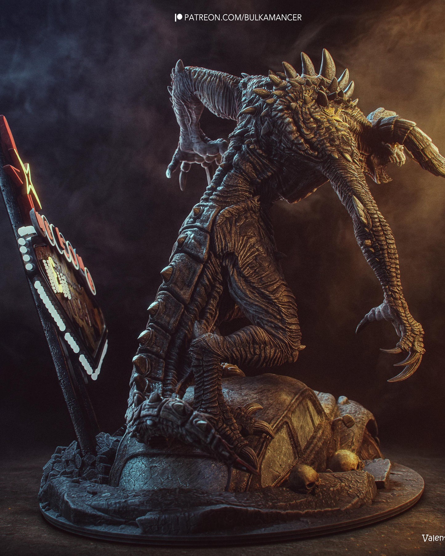 Gaming Action Figurine – Handpainted Resin Figure or DIY Model Kit, inspired by Fallout Deathclaw