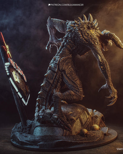 Gaming Action Figurine – Handpainted Resin Figure or DIY Model Kit, inspired by Fallout Deathclaw