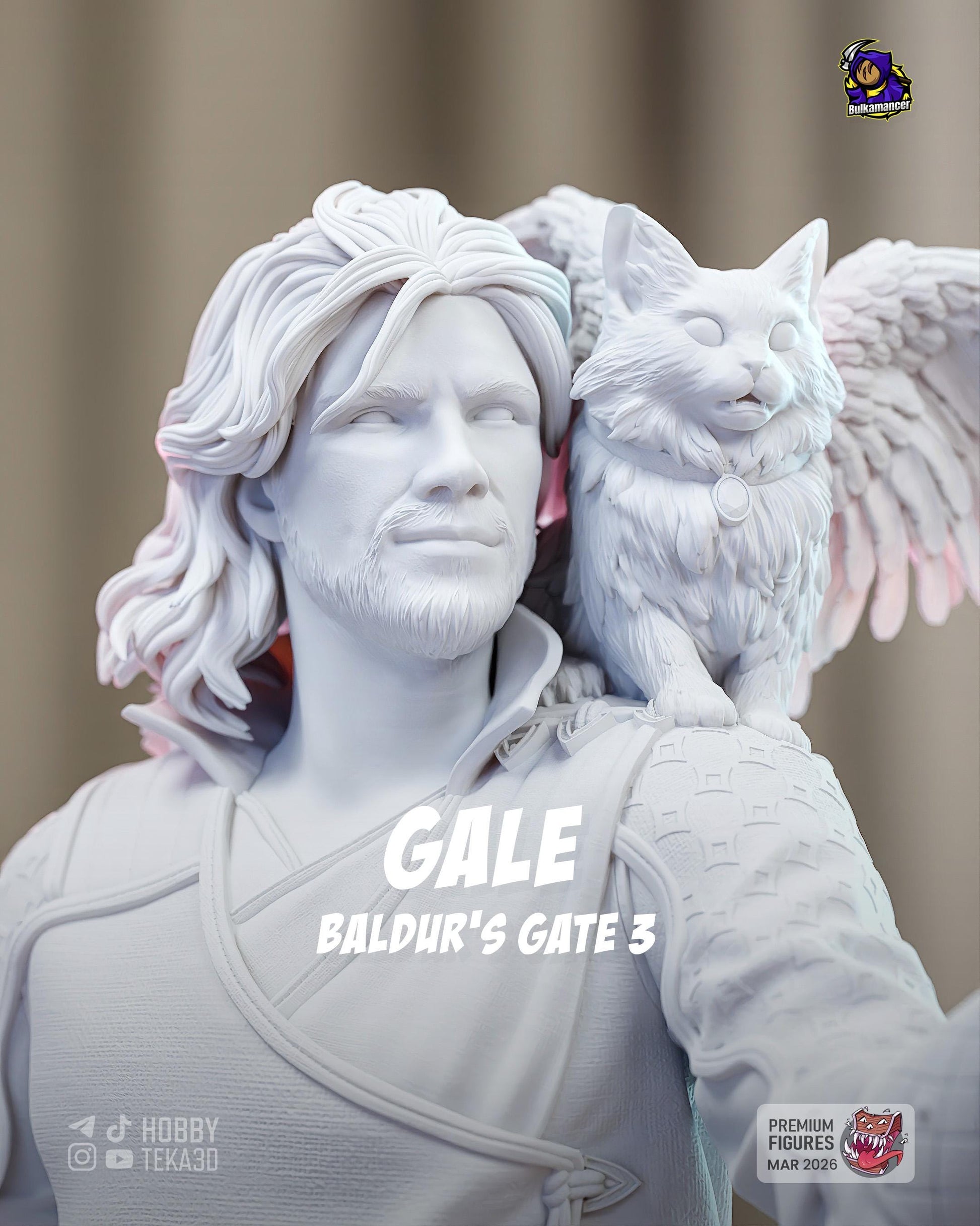 Gaming Action Figurine – Handpainted Resin Figure or DIY Model Kit, inspired by Baldur's Gate 3 Gale