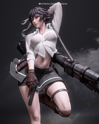Gunslinger Lady — Painted & DIY | Resin 3D | FAN ART | Garage Kit