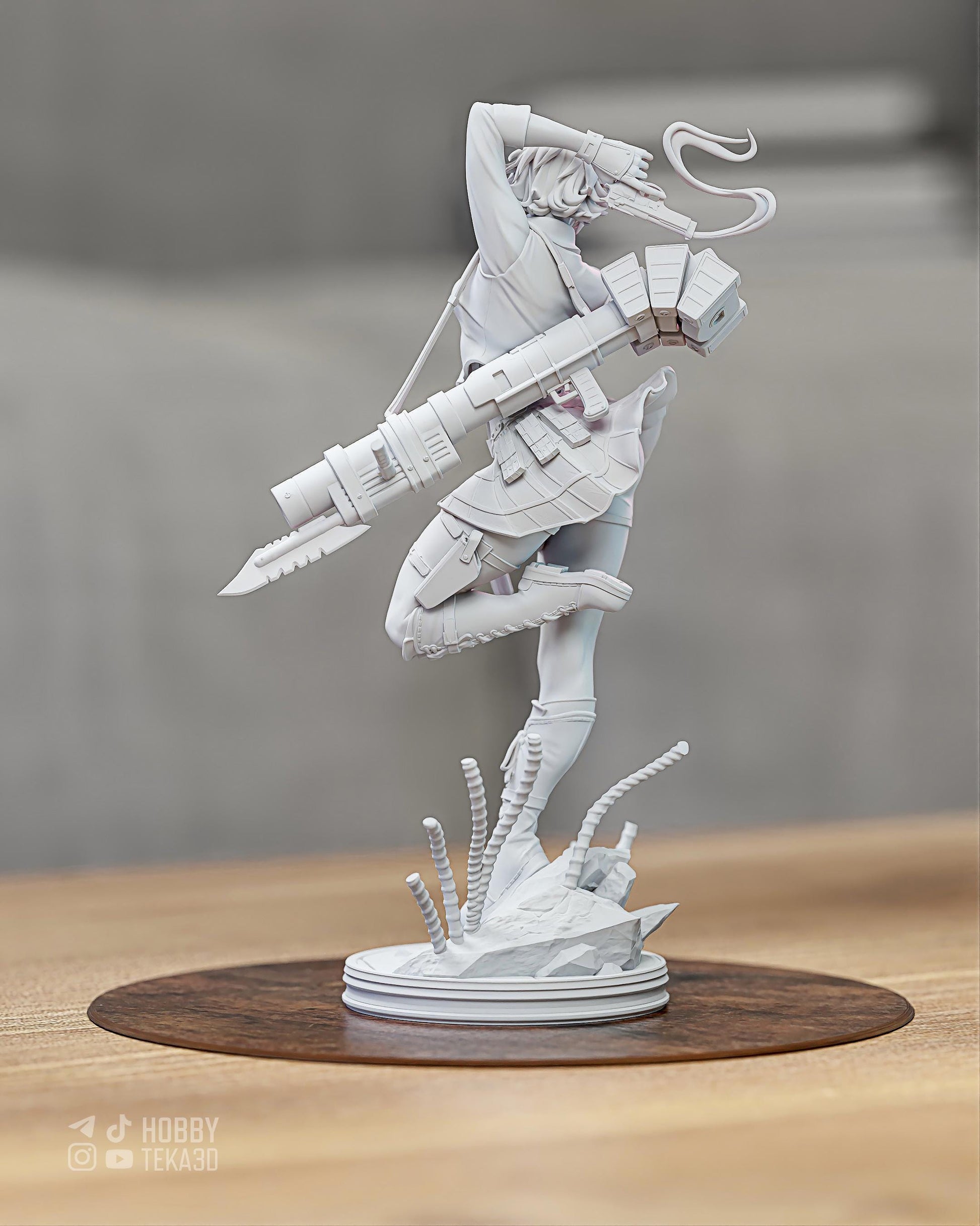 Gunslinger Lady — Painted & DIY | Resin 3D | FAN ART | Garage Kit