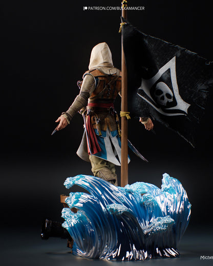 Gaming Action Figurine – Handpainted Resin Figure or DIY Model Kit, inspired by Assassin's Creed IV: Black Flag Edward Kenway