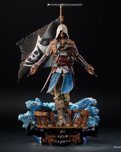 Gaming Action Figurine – Handpainted Resin Figure or DIY Model Kit, inspired by Assassin's Creed IV: Black Flag Edward Kenway