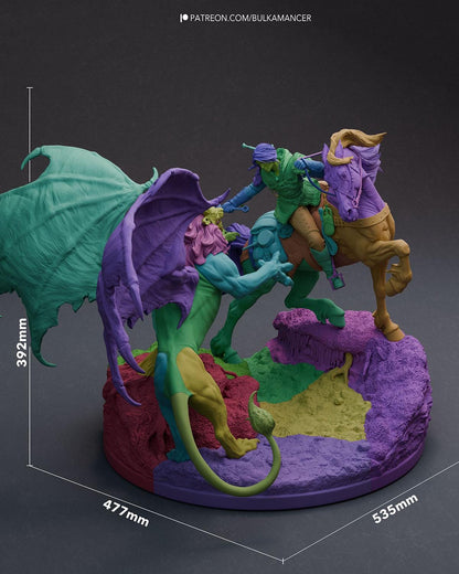 Ciri vs Manticore — Painted & DIY | Resin 3D | FAN ART | Garage Kit