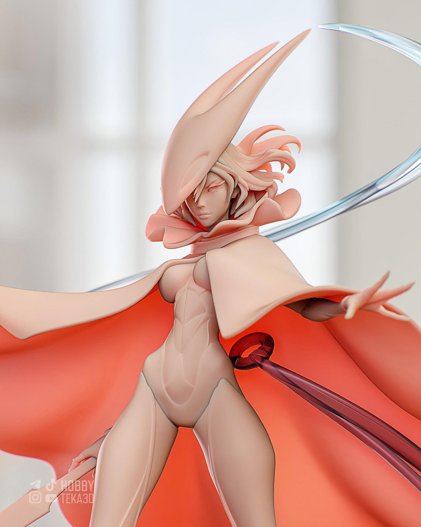 Gaming Action Figurine – Handpainted Resin Figure or DIY Model Kit, inspired by Hollow Knight: Silksong Hornet